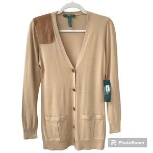 🆕 Ralph Lauren Cardigan Sweater Tan